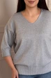 Светр INEDIT 10865 Light-Grey ONE SIZE - изображение 4