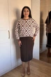 Светр INEDIT 10617 Brown ONE SIZE - зображення 5