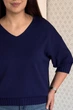 Светр INEDIT 10865 Dark-Blue ONE SIZE - изображение 4