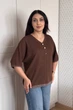 Светр INEDIT 10863 Brown ONE SIZE - изображение 2