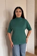 Светр INEDIT 10857 Dark-Green ONE SIZE - изображение 2