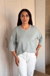 Светр INEDIT 10858 Light-Grey ONE SIZE - изображение 1