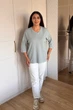 Светр INEDIT 10858 Light-Grey ONE SIZE - изображение 4
