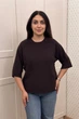 Светр INEDIT 10860 Dark-Brown ONE SIZE - изображение 1