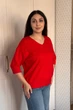 Светр INEDIT 10865 Red ONE SIZE - изображение 2