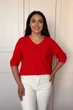 Светр INEDIT 10852 Red ONE SIZE - изображение 1