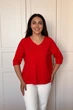 Светр INEDIT 10852 Red ONE SIZE - изображение 5