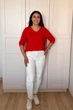 Светр INEDIT 10852 Red ONE SIZE - изображение 6