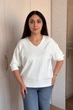 Светр INEDIT 10865 White ONE SIZE - зображення 1