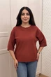 Светр INEDIT 10860 Wine ONE SIZE - зображення 1