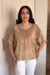 Блуза INEDIT 29007 Beige ONE SIZE - изображение 3