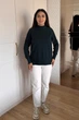 Светр INEDIT 10619 Dark-Green ONE SIZE - изображение 6