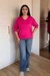Светр INEDIT 10865 Purpur ONE SIZE - изображение 5
