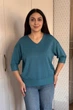 Светр INEDIT 10865 Green-Sea ONE SIZE - изображение 1