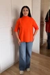 Светр INEDIT 10847 Orange ONE SIZE - изображение 5