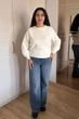 Светр INEDIT 10621 White ONE SIZE - зображення 5