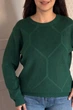 Светр INEDIT 10622 Dark-Green ONE SIZE - изображение 4