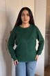 Светр INEDIT 10622 Dark-Green ONE SIZE - изображение 5