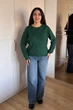 Светр INEDIT 10622 Dark-Green ONE SIZE - изображение 6