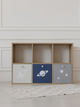 Стеллаж на 6 ячеек / 3 ящика Dreamer Wood, Космос - изображение 1