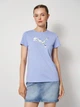 Футболка бавовняна жіноча Puma Graphics Floral Cat Tee 69191260 M Intense Lavender (4069161742347) - зображення 1
