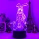 Светодиодный 3D аниме-светильник LED ночник Маи Сакурадзима/Mai Sakurajima с Bunny Girl Senpai лампа с RGB-подсветкой на 7 цветов - изображение 4