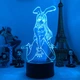 Светодиодный 3D аниме-светильник LED ночник Маи Сакурадзима/Mai Sakurajima с Bunny Girl Senpai лампа с RGB-подсветкой на 7 цветов - изображение 5