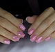 Накладні нігті Nail Cat Eyes котяче око, рожево-лілові, форма квадрат, короткі, 24 шт - зображення 1