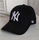 Кепка бейсболка New York Yankees 47 Brand с белой вышивкой мужская женская размер 55-60см логотип NY Нью Йорк черный (125626) - изображение 1