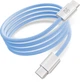 Кабель Make Type-C to Type-C PD 65W Nylon 1 м Blue (MCB-CN1BL) - изображение 1