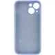 Силіконовий чохол Silicone Silk Full Camera Protective (AA) No Logo для iPhone 15 Plus (Айфон 15 плюс), матова накладка Soft Touch з повним захистом камери, корпусу, м'якою підкладкою з мікрофібри Lilac Blue - зображення 2