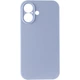 Силиконовый чехол Silicone Silk Full Camera Protective (AA) No Logo для iPhone 17 (Айфон 17 ), матовая накладка Soft Touch с полной защитой камеры, корпуса, мягкой подкладкой из микрофибры Lilac Blue - изображение 1