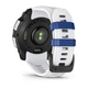 Смарт-годинник Garmin Instinct 3 45mm 0.9 MIP Monochrome GPS NFC WR100 White/Blue (010-02934-03) - зображення 4
