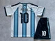 Футбольная форма Месси Messi Аргентина 24 (130 - 140 см) бело-голубая - изображение 1
