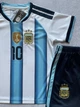 Футбольная форма Месси Messi Аргентина 24 (130 - 140 см) бело-голубая - изображение 3