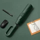 Парасолька Lesko H448 Dark Green повний автомат антивітер проти дощу та сонця з ручкою карабіном 10 спиць - зображення 3