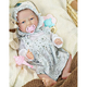 Інтерактивний пупс Reborn Baby Born Ellie 42 см — реагує на рухи, сміється, плаче та засинає, з аксесуарами (RBM24039) - изображение 4