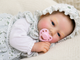 Інтерактивний пупс Reborn Baby Born Ellie 42 см — реагує на рухи, сміється, плаче та засинає, з аксесуарами (RBM24039) - изображение 5