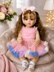 Лялька Reborn Baby Doll Monika 55 см вінілова дівчинка з кучерявим волоссям та аксесуарами, можна купати - изображение 6
