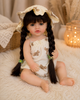 Реалістична лялька реборн Reborn Baby Doll Elise 55 см – вінілова дівчинка з довгим волоссям та аксесуарами, можна купати - изображение 4