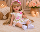 Реалістична лялька реборн Reborn Baby Doll Liliana 55 см – вінілова дівчинка з довгим волоссям та аксесуарами, можна купати - изображение 3