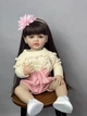 Реборн дівчинка лялька Reborn Baby 55 см з вініл-силіконовим тілом та аксесуарами, можна купати (RB021) - изображение 5