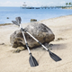 Універсальні алюмінієві весла-трансформер Bestway 62064 2-в-1 для човна, байдарки та SUP (145 / 218 см) - изображение 1