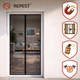Антимоскитная сетка 210х100 см для дверей магнитная полиэстер черная Repest FK-2822 - изображение 10