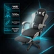 Кресло игровое Holmer GCH-04 Size L Fabric Black/Grey Nylon+Footrest - изображение 6