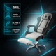 Кресло игровое Holmer GCH-05 Size L Fabric Gray/Black Metall+Footrest - изображение 6