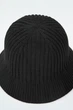 Капелюх жіночий COS ribbed-knit bucket hat 1232518001 M-L Чорний - изображение 3