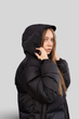 Жіночий Пуховик з вишивкою The North Face tnf 700 чорний XL - зображення 3