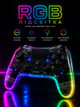 Джойстик геймпад контроллер беспроводной Bluetooth игровой для Nintendo Switch ПК компьютера Android смартфона планшета PS3 прозрачный с RGB подсветкой двойной вибрацией 6 осевым гироскопом Turbo аккумулятором 500 мАч USB Type-C для телефона консоли - изображение 4