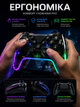Джойстик геймпад контроллер беспроводной Bluetooth игровой для Nintendo Switch ПК компьютера Android смартфона планшета PS3 прозрачный с RGB подсветкой двойной вибрацией 6 осевым гироскопом Turbo аккумулятором 500 мАч USB Type-C для телефона консоли - изображение 6